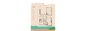 A floor plan of a C1-M type 3 bedroom, 2 bathroom apartment.