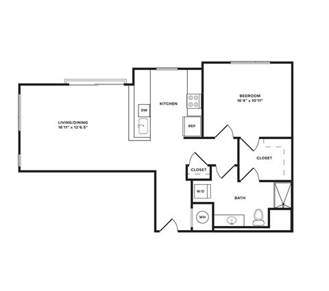 One bedroom one bathroom