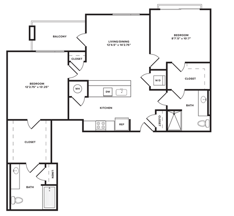 Two bedroom Two bathroom