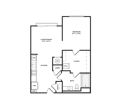 bedroom floor plan | luxury apartments in towson md | the mille brookhaven apartment