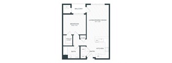 a floor plan of a unit with an open floor plan