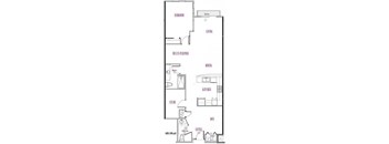 A floor plan of a house with labeled rooms such as Bedroom, Living Room, Kitchen, Bath, and Attic.