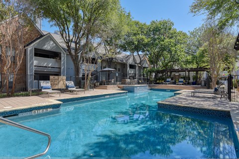 our apartments showcase a swimming pool