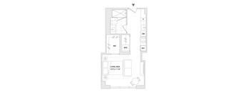 A floor plan of a studio