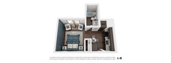 Studio floor plan at The Fitz, Oregon, 97210