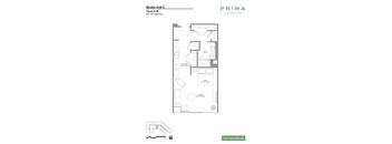 A floor plan for Studio Unit C at Prima at Parq South.