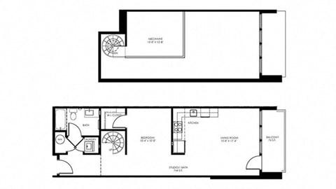 Studio Loft floor plan