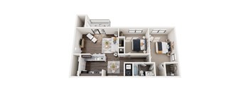 a 2100 sq ft floor plan with a bedroom and a living room