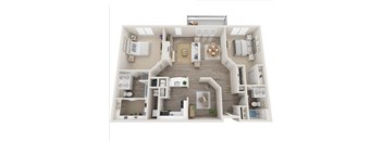 2 bedroom floor plan