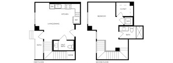 TA1 782 Sq.Ft. Floor Plan at Exhibit at J Town, San Jose
