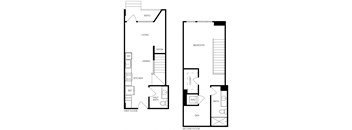 TA2d 872 Sq.Ft. Floor Plan at Exhibit at J Town, San Jose, CA
