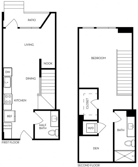 TA2d 872 Sq.Ft. Floor Plan at Exhibit at J Town, San Jose, CA