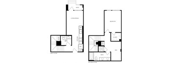 TA3d 900 Sq.Ft. Floor Plan at Exhibit at J Town, San Jose, 95112