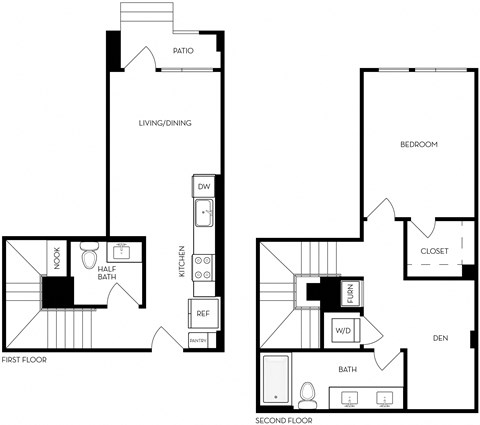 TA3d 900 Sq.Ft. Floor Plan at Exhibit at J Town, San Jose, 95112