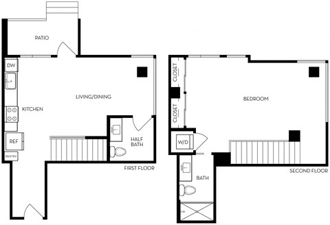 TA4 941 Sq.Ft. Floor Plan at Exhibit at J Town, San Jose, California