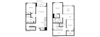 TC3dl 1,353 Sq.Ft. Floor Plan at Exhibit at J Town, California