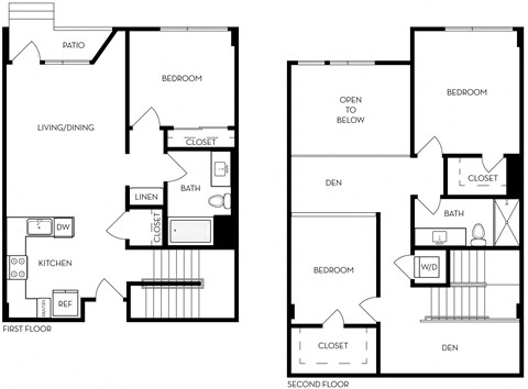 TC5dl 1,535 Sq.Ft. Floor Plan at Exhibit at J Town, San Jose, California