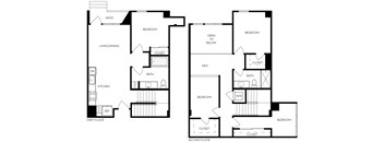 TD1l 1,459 Sq.Ft. Floor Plan at Exhibit at J Town, San Jose, 95112