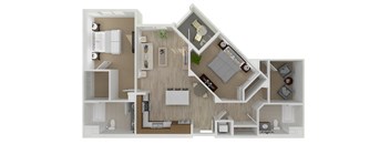 B6 Floor Plan at The Lofts at Carlsbad Village, Carlsbad, 92008