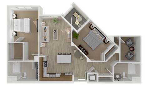 B6 Floor Plan at The Lofts at Carlsbad Village, Carlsbad, 92008