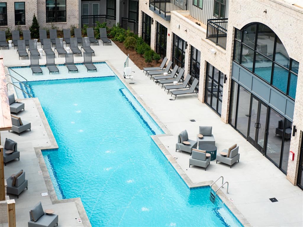 a view of the pool at the poolside