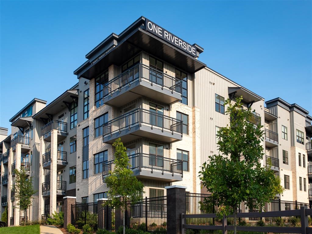 a building with a sign on top of it