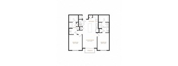 two bedroom floor plan  the residence at stone