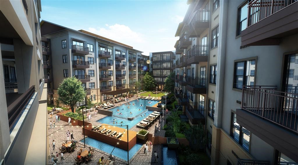 balcony shot of pool