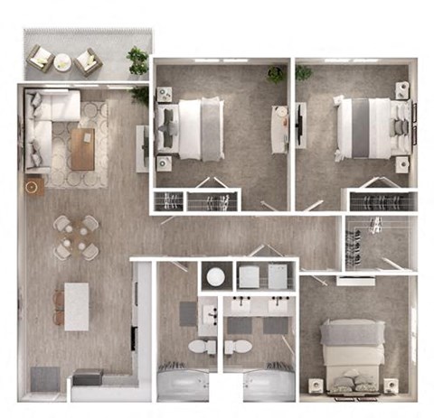 Three bedroom two bathroom