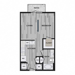 Floorplan Photos Gallery E1-1 540 sf