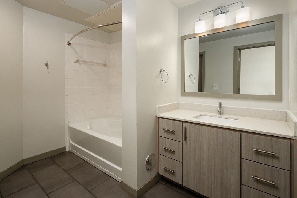 this is a photo of the bathroom in a 1 bedroom apartment at deer hill apartments in c