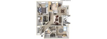A series of images showing different layouts of a house.