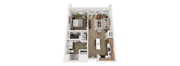 a 1 bedroom floor plan  395
