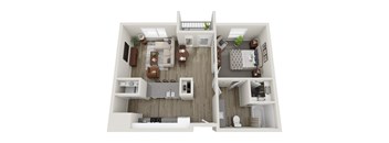 a1 floor plan  1 bedroom with 2 baths  129