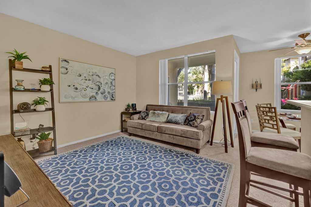 Model Living Room at Terra Vista in Otay Ranch, CA