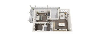 a1 floor plan  1 bedroom with 2 baths  119