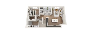 a view of the living room from the upper floor