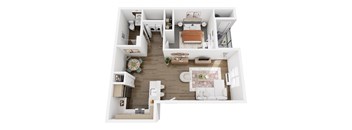 1X1A Floor Plan at The Arvon, Washington, 98662
