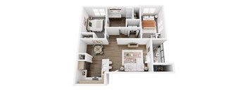2X1A Floor Plan at The Arvon, Vancouver, WA