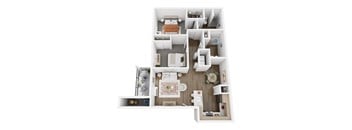 2X2A Floor Plan at The Arvon, Vancouver Washington