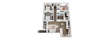 3X2A Floor Plan at The Arvon, Vancouver, WA 98662