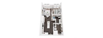 The Beverly by Alta, A3.1, 1 Bedroom 1