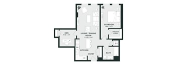 A black and white image of a floor plan for a house.