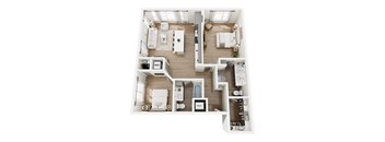 A white floor plan of a house with labeled rooms.