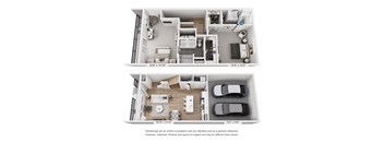 A diagram shows the layout of a two-bedroom apartment.