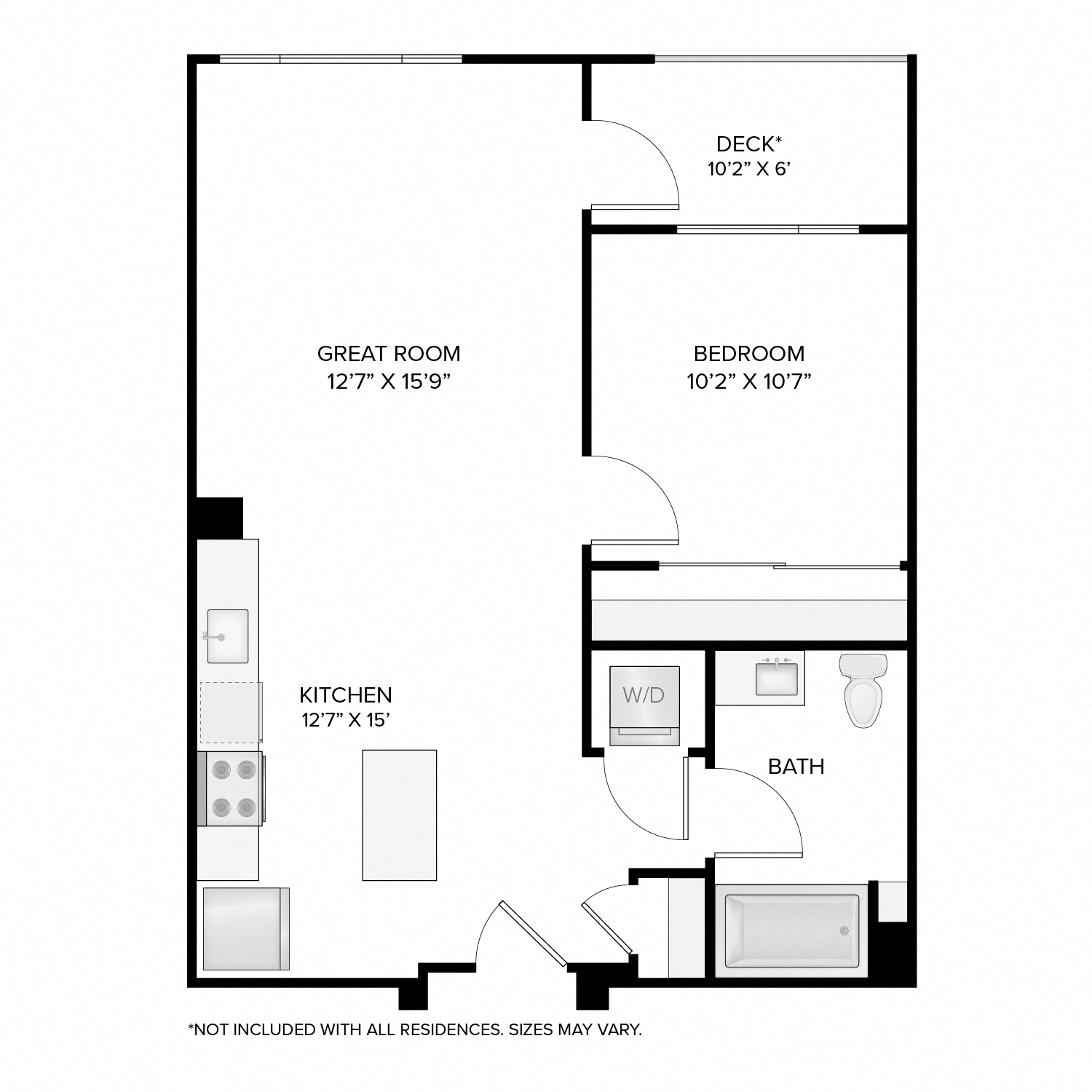 The Franklin Classic 1 Bed/1 Bath