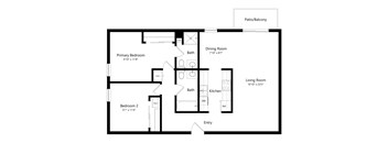 A black and white image of a house floor plan.