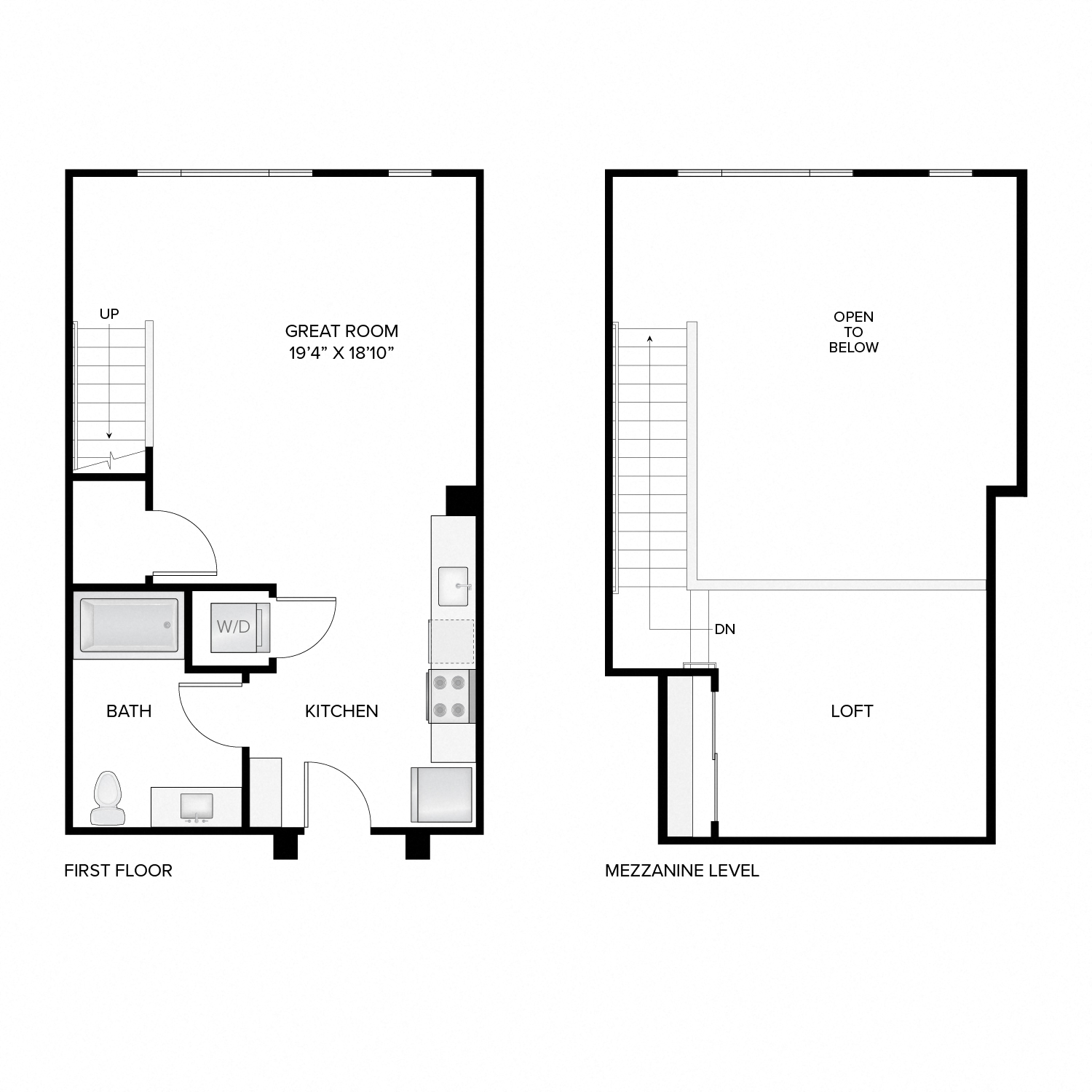 The Harrison Loft Studio/1 Bath