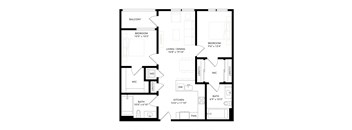 a floor plan of a residence with an open floor plan