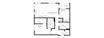 a floor plan of a house with an open floor plan
